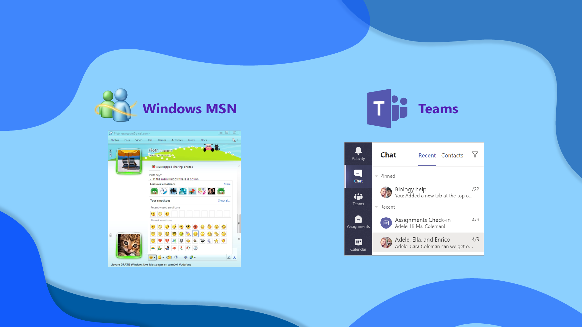 Windows Messenger vs. Windows Teams